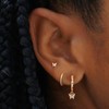 Kabwea 3 Pairs of 14K Golden Hoop Earrings, Gold-Plated Earrings