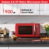 Galanz GLCMKZ09RDR09 Retro Countertop Microwave Oven with Auto Cook &