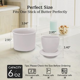 Premium Butter Crock with Lid - Elegant French Butter Keeper for Fresh & Spreadable Butter - Countertop Porcelain Butter Container with Water Seal - Effortless Spreading & Daily Use (White)