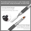 YHIJSR 2-in-1 Nail Brush for Acrylic Nail Extension, 2 Pieces,