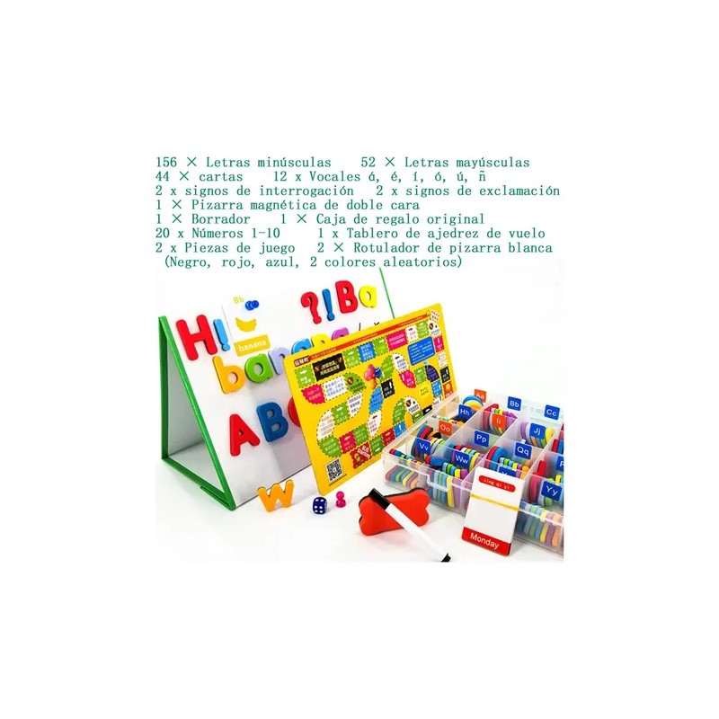 Juego Montessori De Letras Magnéticas En Inglés De 297 Pzs