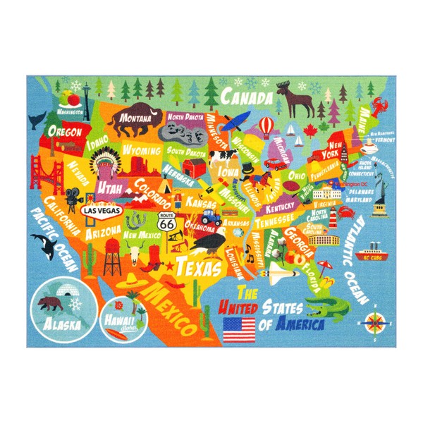 KC CUBS Playtime Collection USA United States Map Educational Learning