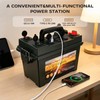 12V Battery Box for 30Ah/20Ah/10Ah LiFePO4, Waterproof 12V Marine Case