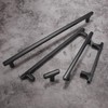 COTYKILEY 10 Pack 3.75 Inch(96mm) Matte Black Cabinet Handles Black