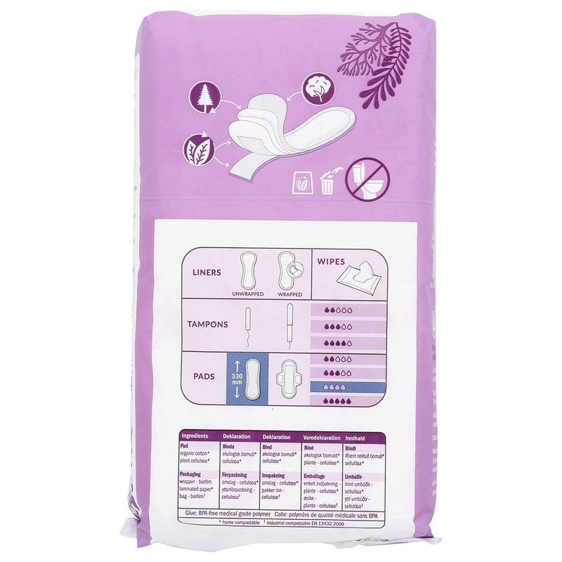 Natracare Natural Feminine Night Time Maxi Pads, Extra Long, 10