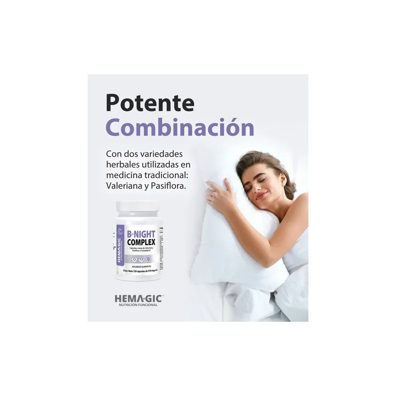 Hemagic B Night Complex 9 Vitaminas Complejo B - 120