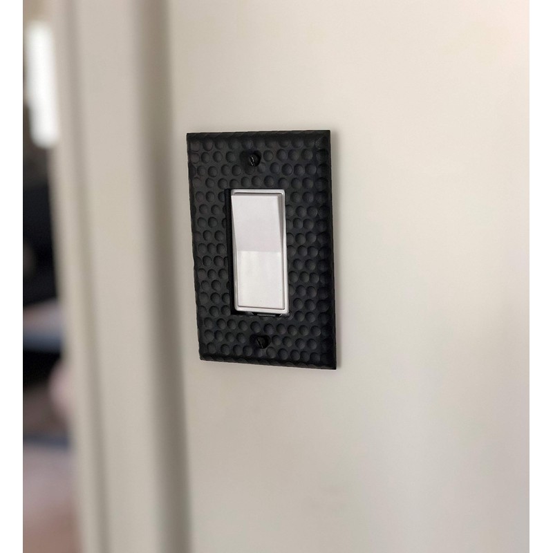 Monarch Abode 19113 Hand Hammered Switch Plate, 1 Gang, Matte