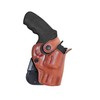 Leather Paddle OWB Revolver Holster with Retention Strap Fits S&W