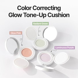 Farmstay Radiant Green Tone-Up Cushion – Color Correcting, Lightweight Coverage, Even Skin Tone, Oil Control, Korean Beauty Cushion Compact for a Flawless Look 0.52oz. /15g