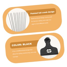 Healeved Professional Hair Styling Tool Set 4 Pcs Metal Afro Hair Comb for Home Use