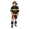 Jr. Fire Fighter Suit with Helmet, Size 4/6 (Black)