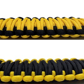 RDFUN Paracord Handle,Headrest Grab Handles fit for Jeep Wrangler TJ JK JL Land Cruiser FJ Suzuk,Grab Handle for Jeep,Seat Mount Grab Handle,2pcs Black&Yellow