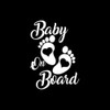 Stukk Baby on Board Vinyl Car Window Sticker 5" x