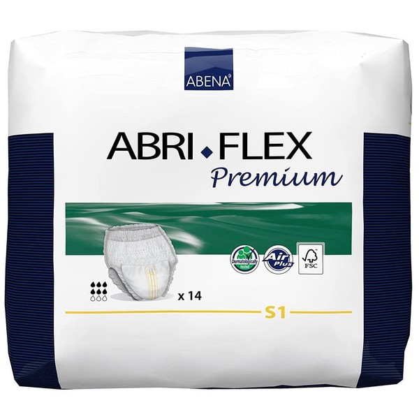 Abena Abri-Flex Premium Protective Underwear, Level 1, (Extra Small To XX-Large Sizes) Small, 14 Count