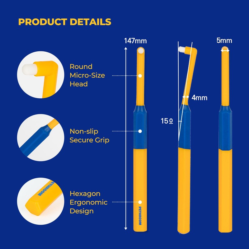 PETHROOM] Pet Toothbrush for Cats and Dogs | Round Shaped