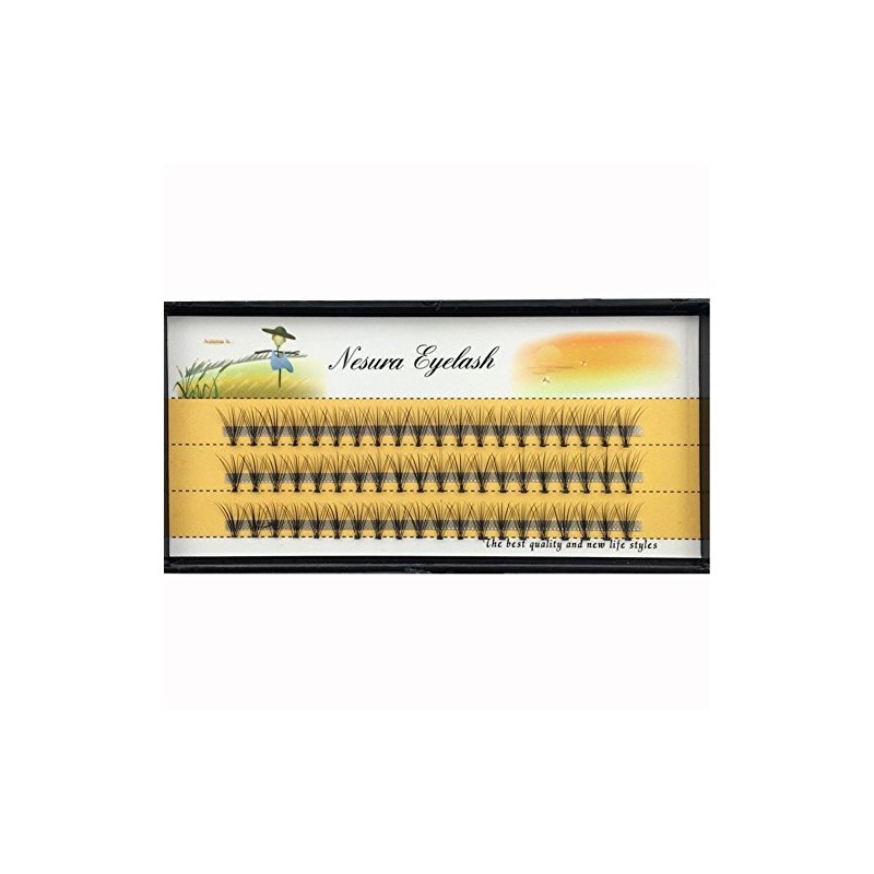 BODERMINCER 10D 60pcs Black Handmade False Eyelashes Natural Long Individual