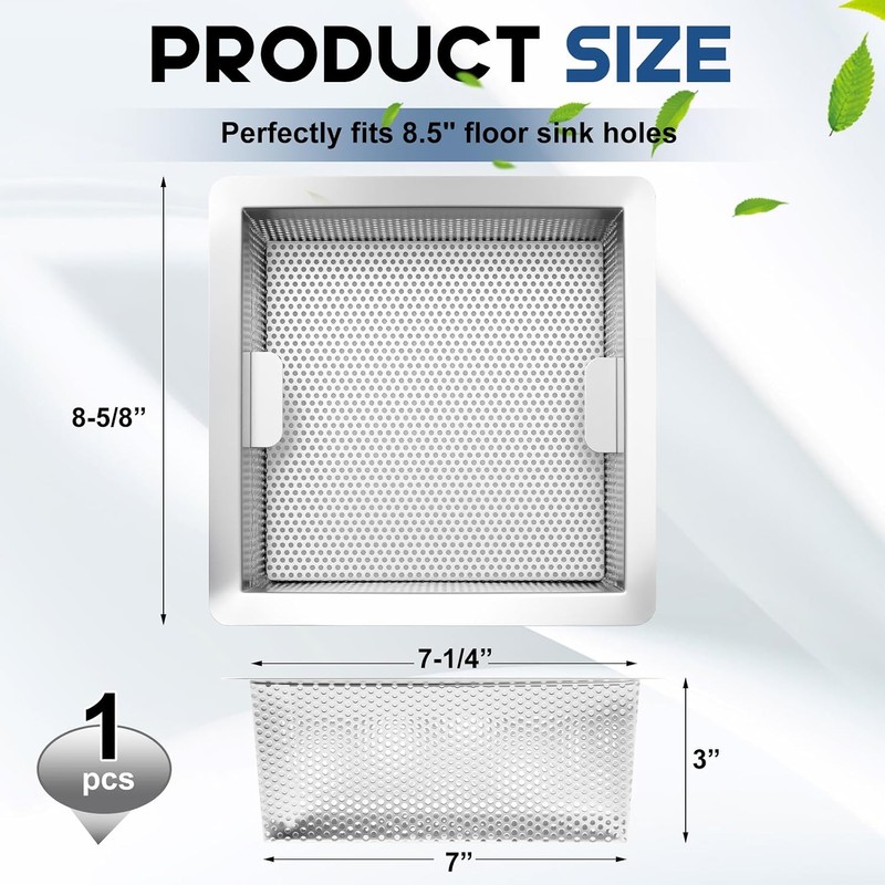 Tuanse 2 Pcs 8.5 x 8.5 x 3'' Stainless Steel