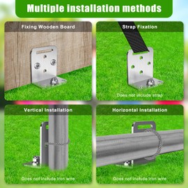 4 Pack 24" Ground Anchors Screw in Shed Earth Anchor Stakes kit with Versatile L Bracket Trampoline Anchor 20MM Spiral Swingset Anchors for Swing Set, Tent, Mobile Home, Canopy, Carport, Playset