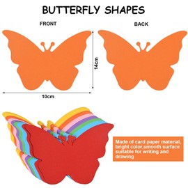Paper Butterflies Decoration, Paper Cutouts for Classroom, Children's Room Party, Pack of 35 Colourful Butterflies Cut-Outs, Decoration for Pin Board, Easter, Spring, Summer Party