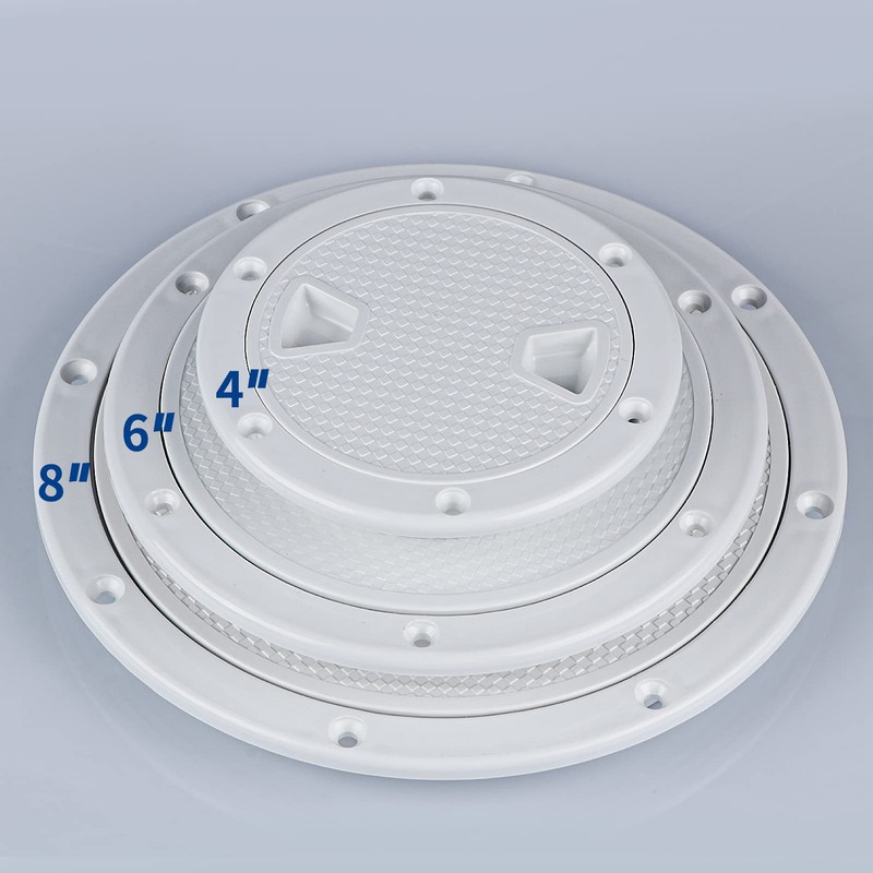 Smartmarine Boat Hatch White 4" 6" 8" Round Non Slip