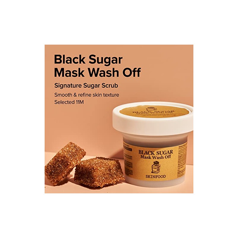 Skinfood Black Sugar Mask Wash Off Exfoliator, 3.53 Ounce
