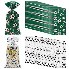 USHXVG 40Pcs Birthday Candy Bags With 40 Gold Wires, Birthday Gift Bags, Party Decoration Candy Bags, Gift Candy Packaging Bags, Football Candy Bags