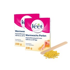 Veet Hot Wax Beads with Beeswax for Electric Wax Machines or Water Bath - Easy Dosage - For Up to 28 Days Smooth Skin - 1 x 230g with Wooden Spatula Parent 3089266 460