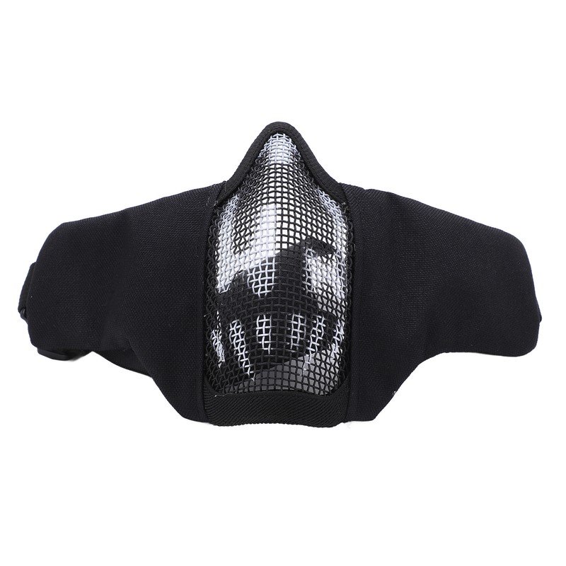 Outdoor Half Face Breathable Steel Mesh Face Cover Military for