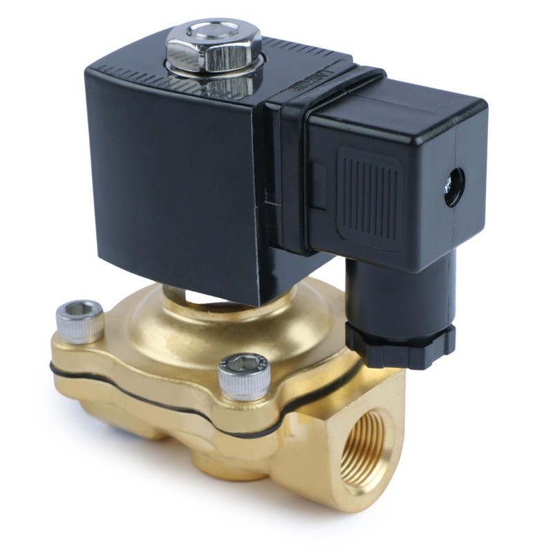 U.S. Solid 3/8" Brass Solenoid Valve - 24V AC, Normally