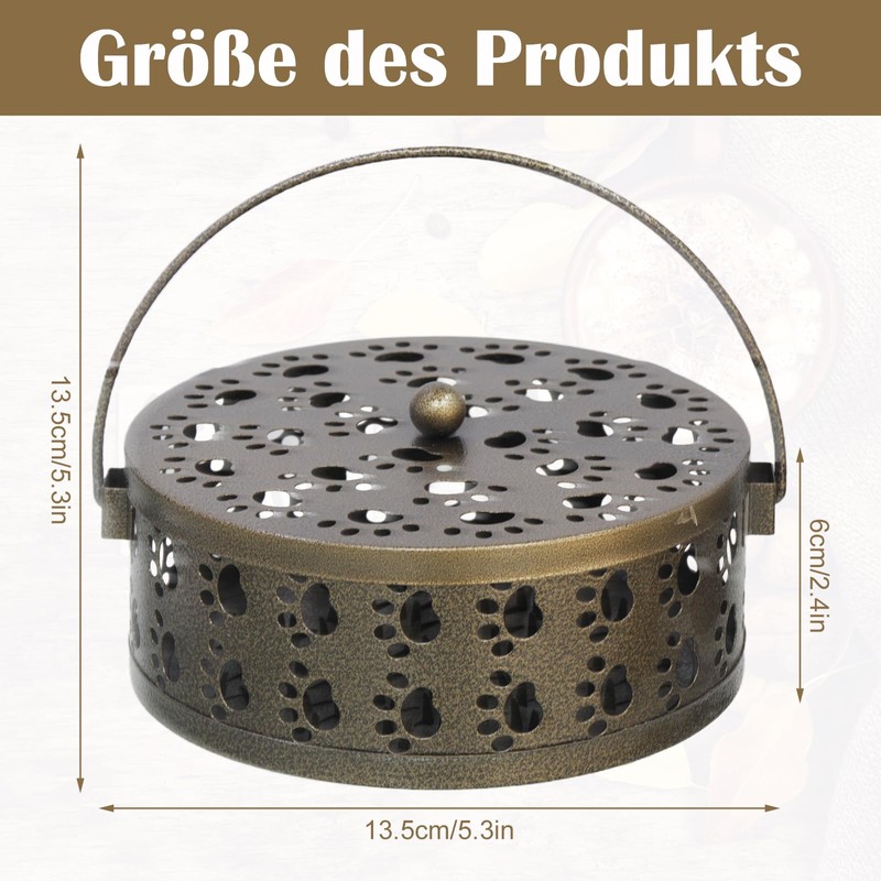 KWJEIULSOQ Mosquito Spiral Holder, Smoking Spirals Holder, Mosquito Spiral Container,
