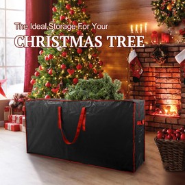 TREE STORAGE BAG 2-pack Christmas Tree Storage Bag Fits Up to 9 Ft Tall Disassembled Tree 65 X 15 X 30 INCH Holiday Tree Storages Waterproof Material Protects Dust Container Handles Sleek Zipper
