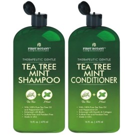 Tea Tree Mint Shampoo and Conditioner - Pure Tea Tree Oil & Peppermint Oil