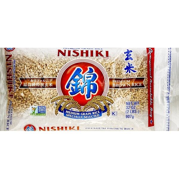 Nishiki Premium Brown Rice, 2 Pound (Pack of 12)