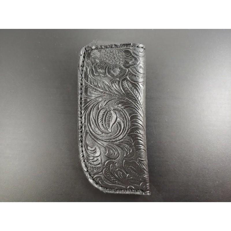 Buck Knives DRAGONBACKBONE FAUX FLORAL TOOLED leather buck 110 knife