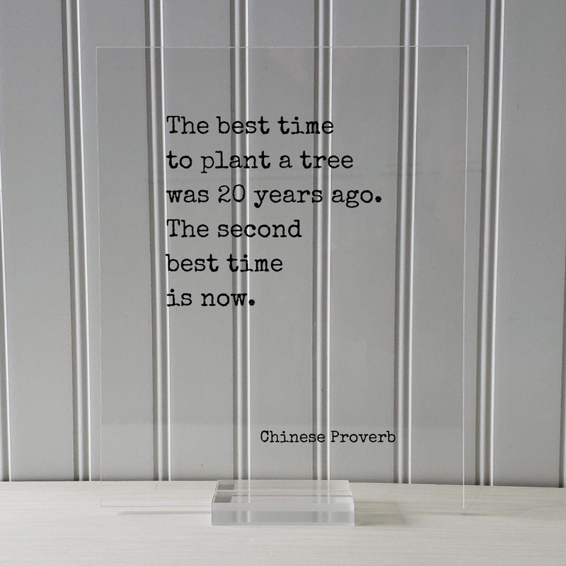 Chinese Proverb - Floating Quote - The best time to