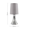 MiniSun Small Modern Curved Base Chrome Touch Table Lamp with
