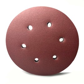 M MIMHOOY 6 inch Sanding Discs Hook and Loop 60 Grit 6 Hole Round Sandpaper for Random Orbital Sander 10 Pcs