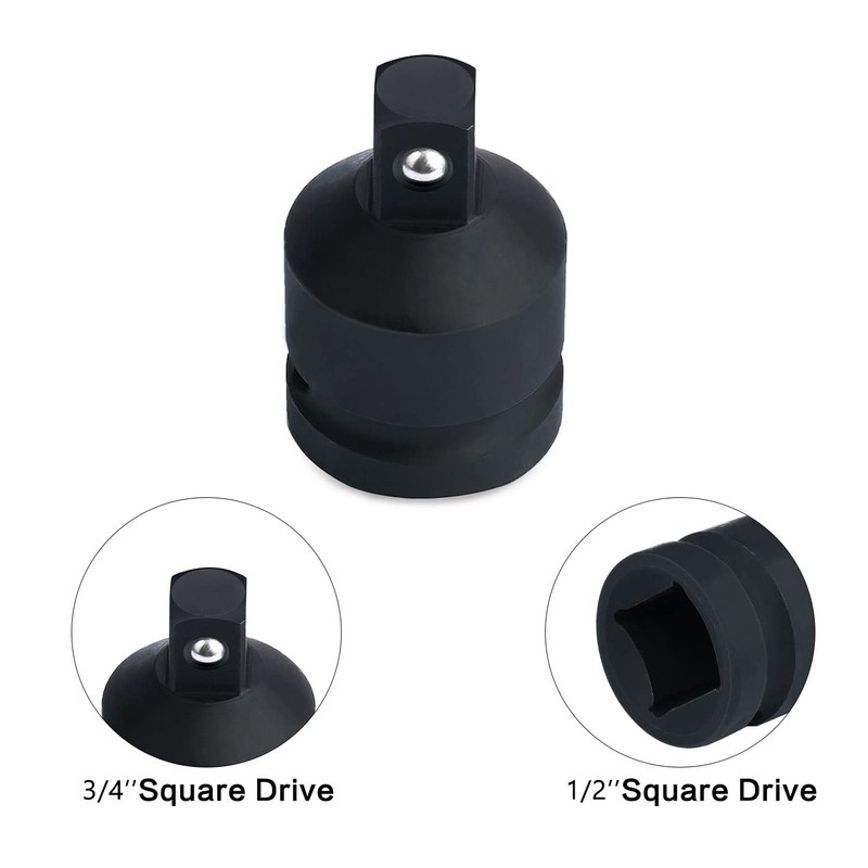 1/2 to 3/4 Adapter- 1/2" Square Adapter Drive Female, 3/4"