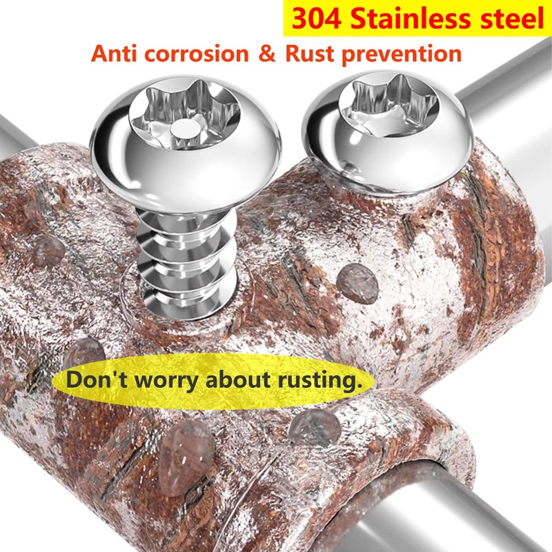 Qrity Pack of 100 M4 x 35 mm Self-Tapping Screws,