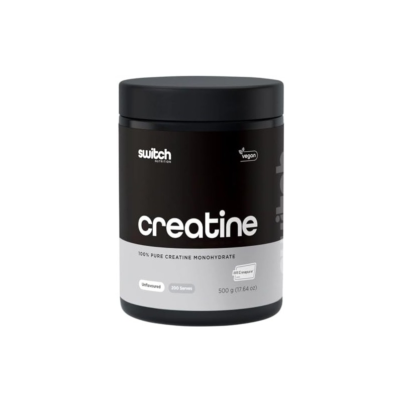 Switch Nutrition Essentials Micronised Creatine Monohydrate 500 g, Black/Silver