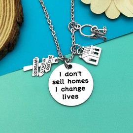 Realtor Gifts Necklace Real Estate Agent Giftsfor Women Realtor Worker Jewelry Thank You Gift Salesperson Gift Salesman Graduation Gift Appreciation Closing Gifts for Realtor Real Estate Jewelry