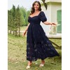 Plus Size Summer Dresses: Navy Blue Dress for Curvy Women