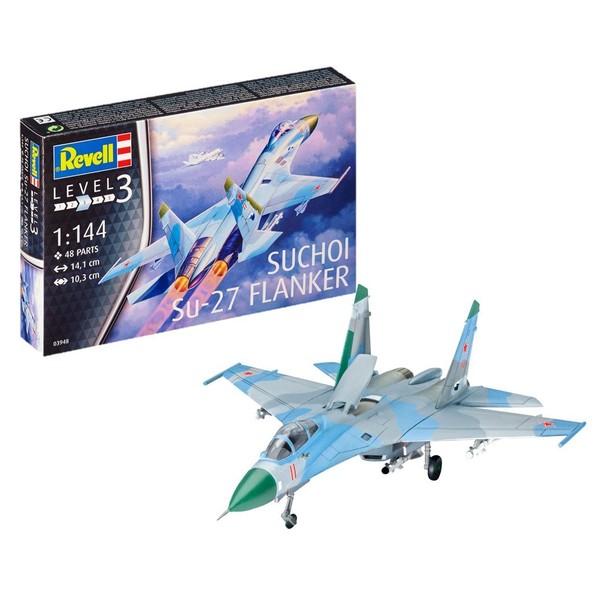 Revell 03948 Suchoi Su-27 Flanker 1:144 Scale Unbuilt/Unpainted Plastic Model Kit
