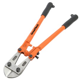 GreatNeck BC18 18 Inch Bolt Cutter, Bolt Cutters for Cutting Chain, Rod, and Heavy Wire, Drop Forged Steel Jaws, Adjustable Replaceable Blades, Cushioned Grip, Tubular Steel Handles
