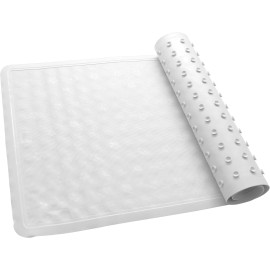 Bath Bliss 18x36" Anti-Slip Jumbo Bath Mat White for Tub Shower Safety Bathroom Accessory