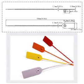 Gurxi Strong Cable Ties Tags Cable Ties Multicoloured Plastic Cable Ties Labels Plastic Seals Cable Tie Tags, Plastic Seal Bag for Clothing Shoes Bags Pack of 100