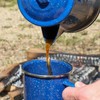 Grip Coffee Percolator (Blue) - Durable Glazed Enamel Steel -