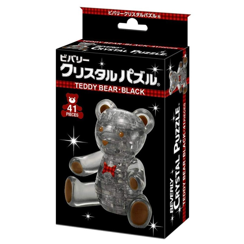 41 Piece Crystal Puzzle Teddy Bear Black