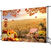 CHAIYA 7x5ft Autumn Thanksgiving Backdrop Autumn Harvest Backdrop Haystack Pumpkin