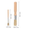 2 pcs Multifunctional Wooden Handle Round Small Pastry Brush, Round